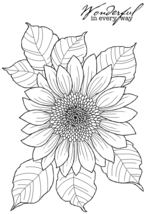 Woodware Clear Stamp 4&quot;X6&quot;-Singles Sunflower Rays -JGS835 - £9.70 GBP