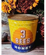 Vintage 3 BEES Honey 5lb Can Tin Advertising Farmhouse Diner Movie Prop ... - $193.87