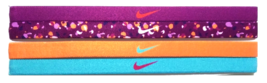 NEW Nike Girl`s Assorted All Sports Headbands 4 Pack Multi-Color #18 - £14.03 GBP