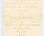 Wedding Invitation Charleston Maine June 25, 1894 Walter Frank Foss Hatt... - $27.72