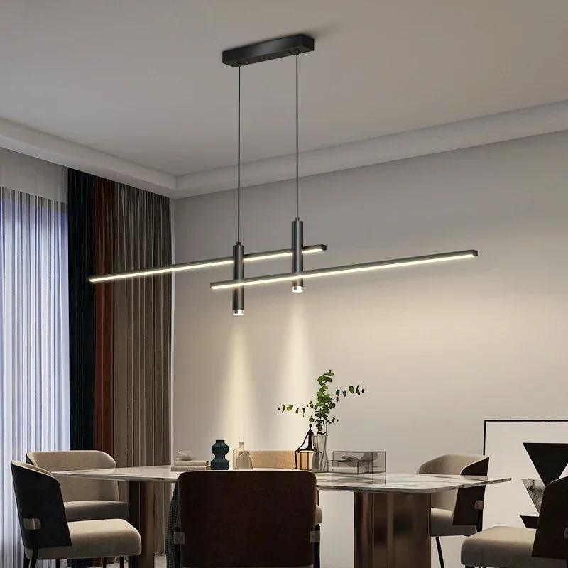 Modern LED Pendant Lamp Dimmable Dining Table Kitchen Minimalist Black Gold - $119.88+