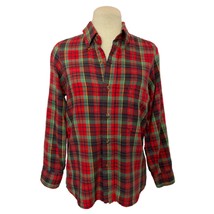 Urban Renewal Plaid Red/Green Flannel Top Size S/M - £19.39 GBP