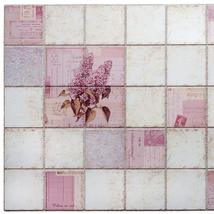 Dundee Deco PG7046 Pink Faux Lilacs in Squares, 3.2 ft x 1.6 ft, PVC 3D Wall Pan - £7.79 GBP+