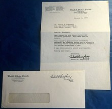 1973 Senator Hubert Humphrey Personal Letter Original Free Frank Envelop... - £18.33 GBP