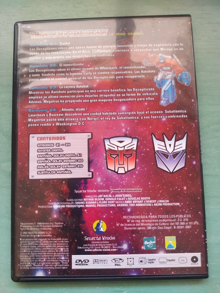 Transformers The Series Original Vol 6 - Episodes 21-24 - DVD Spanish English - Item image 2