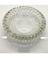 Vintage Round, Clear Diamond Crystal Glass Cigar Ashtray 6.5” Diameter 1... - £8.78 GBP