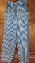 Vintage 80&#39;s Ladies Striped Jeans Medium Elastic High Waist Belt Loops - £14.95 GBP