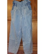 Vintage 80&#39;s Ladies Striped Jeans Medium Elastic High Waist Belt Loops - €16,25 EUR
