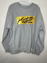 Black Heroes Kobe Bryant Gray Pullover Sweater Pin Accents Size Large - $49.99