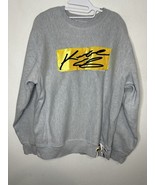 Black Heroes Kobe Bryant Gray Pullover Sweater Pin Accents Size Large - $68.37 CAD