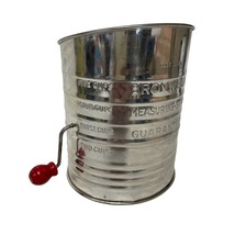 Bromwells 5 Cup Measuring Flour Sifter With Red Wood Knob Vintage Made In USA - £10.44 GBP