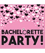 Bachelorette Party Hearts Ring 16 Luncheon Napkins Shower Bridal - £2.35 GBP