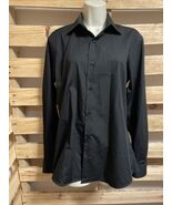 Emmanuel Black Long Sleeve Dress Shirt Men&#39;s Size M Neck Size 15 KG - $551.27 MXN