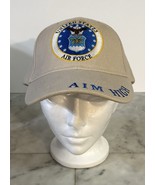 Air Force - &quot;Aim High&quot; Tan Khaki Adjustable Hat Baseball Cap - Fly Fight... - $48.89 CAD