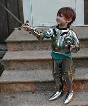 Armor Suit for Kids Wearable With Small blended Edge sword - £416.02 GBP