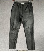Bagatelle Leather Pant Women 8 Long Black Lined High Rise Motorcycle Bik... - £24.28 GBP