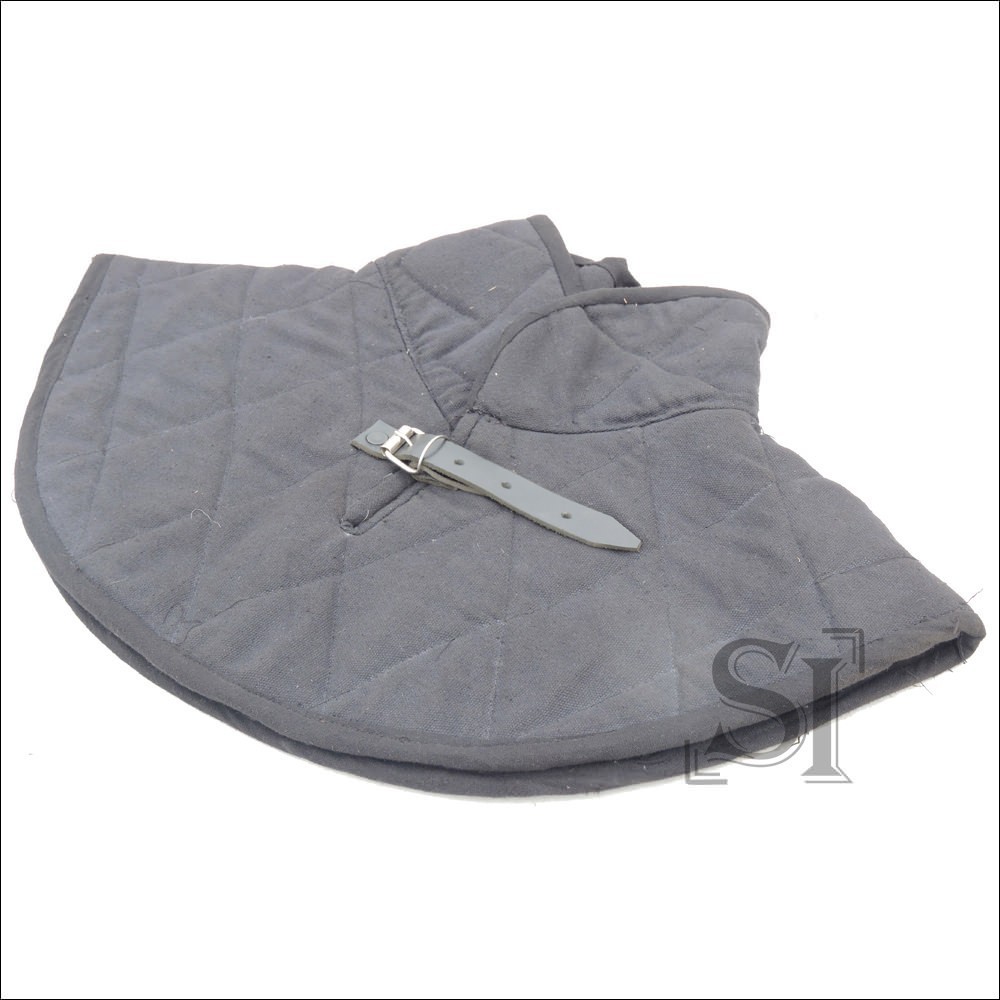 Cotton Armor Padding Battle Warrior Gambeson Collar Medieval Garment - Gray Item image 3