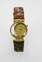 Luis Santini Orologio Donna Acciaio Inox Oro pelle Marrone Acqua Res Quarzo - £15.69 GBP