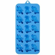 Dinosaur Silicone Candy Mold Wilton 15 Cavities Blue T-Rex Stegosaurus - $9.79