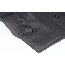 Mens Milani dress shirt soft cotton Blend easy wash business long sleeves Black image 4
