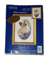 Candamar Designs Violet Kitten Cross Stitch Kit #5156 Abby Laurence - $8.75