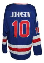 Any Name Number Team USA Retro Hockey Jersey New Blue Johnson Any Size image 2