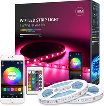 MagicLight 33ft RGB WiFi Strip Light, Smart APP Control Color Chaning Music LED - £31.16 GBP