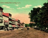 Vtg Postcard 1919 Le Roy New York NY - Main Street Looking East Dirt Str... - £8.34 GBP