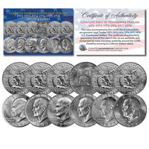 Eisenhower Ike Dollars 6-COIN Set Complete Set Of All Years 1971-1978 w/Capsules - £26.06 GBP