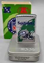 Vintage 1997 Nfl Seattle Seahawks Chrome Zippo Lighter #442, New In Package - £36.78 GBP