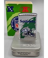 VINTAGE 1997 NFL Seattle SEAHAWKS Chrome Zippo Lighter #442, NEW in PACK... - £36.75 GBP