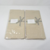 WIlliams-Sonoma Hemstitched Linen Placemats Set of 8 Beige Tan 14&quot; x 20&quot; NEW - $49.99