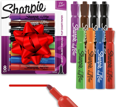 Flip Chart Markers, Bullet Tip, Assorted Colors, 8 Count - Low-Odor, Squ... - $195.02 MXN