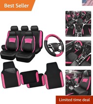 Universal Leather Seat Covers Set - Waterproof &amp; Comfortable with Hot Pi... - $98.49