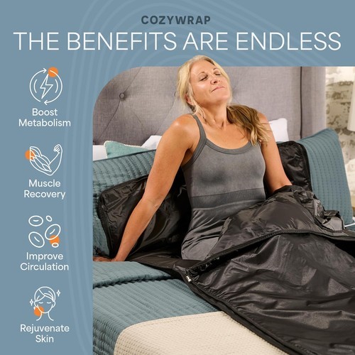 Lifepro Portable Infrared Sauna Blanket with Arm Sleeves - Black (Used) Item image 4