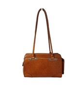 Bueno Ostrich Pattern Leather Medium Shoulder Bag-Braided Straps-Caramel... - £15.53 GBP