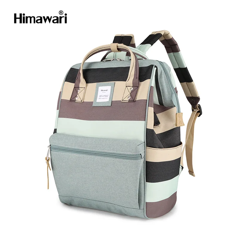 Ack striped mutil color female backpack waterproof schoolbag casual shoulder bag bolsas thumb200