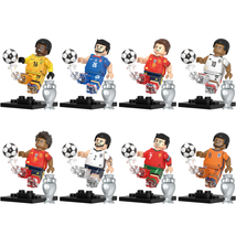 8Pcs UEFA Euro Football Stars Minifigures Lamine Yamal Schranz Olmo Mini... - $403.26 MXN
