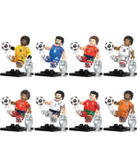8Pcs UEFA Euro Football Stars Minifigures Lamine Yamal Schranz Olmo Mini... - $403.26 MXN