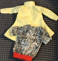 Vintage Barbie Maternity Blouses Shirts Denim Style Stripes Yellow  - £16.71 GBP
