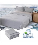 GRAY Summer Cooling Comforter Twin Size Suitable for Hot Sleepers and Night - £23.36 GBP