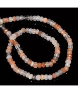 Multi Moonstone Rondelle Shape Faceted Style Strand 13&quot; Beads 4X4X3 mm - £13.17 GBP