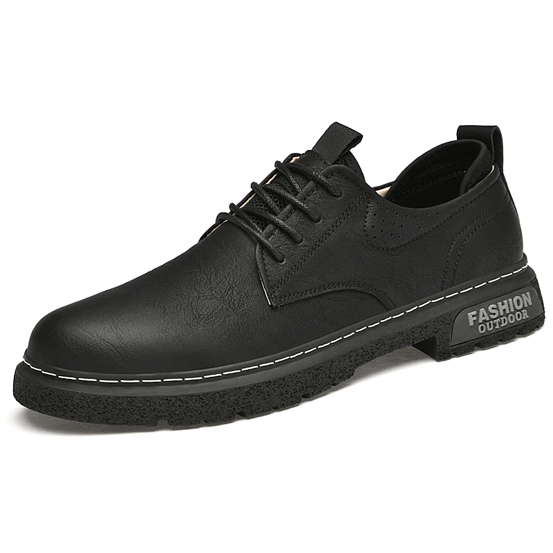 New Fashion Mens Casual Shoes Autumn Men Flats Genuine Leather Male Oxfo... - $73.81