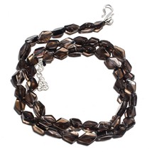 Smokey Topaz Natural Gemstone Beads Multi Shape Strand Length 19&quot; KB-1320 - £7.31 GBP