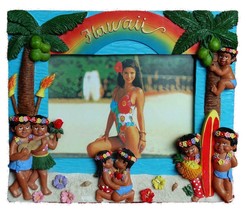 Hawaiian 3-D Freestanding Collectible Souvenir Picture Frame 10&quot;x8&quot; - 5&quot;x7&quot; pic  - £26.66 GBP