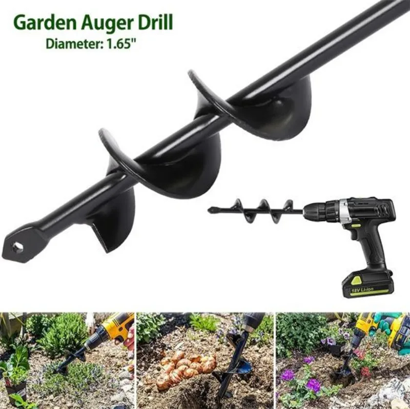 House Home 2019 New Garden Auger Spiral Earth Drill Bit Flower Planter H... - £39.15 GBP