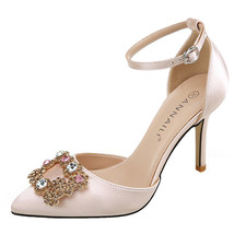 New Arrival Summer Sandals Pointed Toe Ankle Strap Buckle Sandals 7cm/9cm Thin H - £64.10 GBP