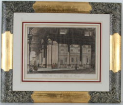 &quot; Veduta Dell&#39;Interno Degli Uffizi De Firenze &quot; Coloré 19th Siècle Gravure - $706.96