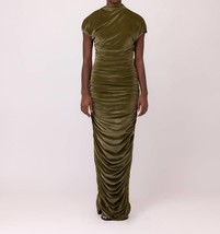 Chuks Collins Angelina Jolie Dress Olive Green - $10,846.50 MXN