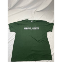 Circus Circus Las Vegas Gildan Mens Graphic T-Shirt Green Crew Neck XL - £12.52 GBP